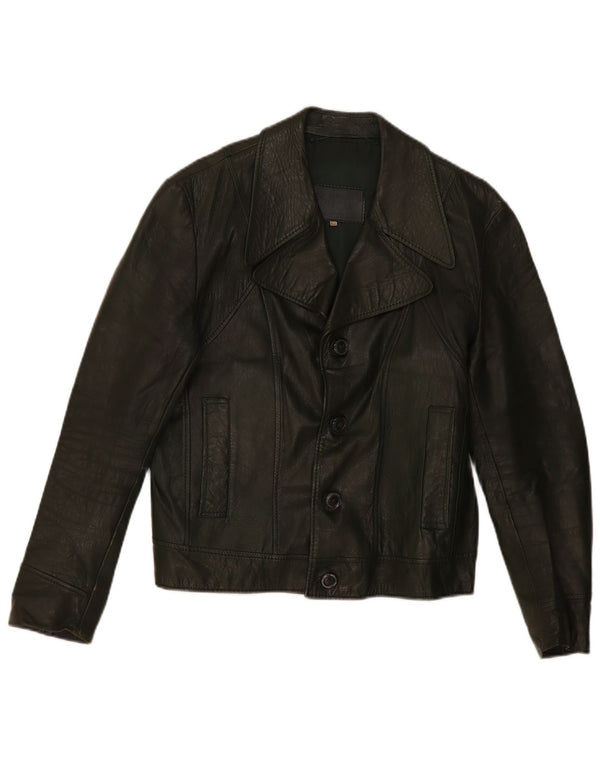 Giacca in pelle vintage da uomo IT 52 XL Cachi