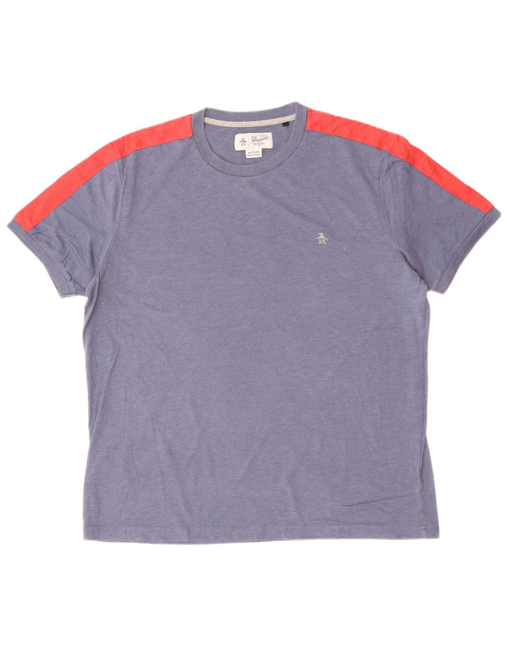 PINGUIN Maglietta da uomo Top XL Blu Colourblock