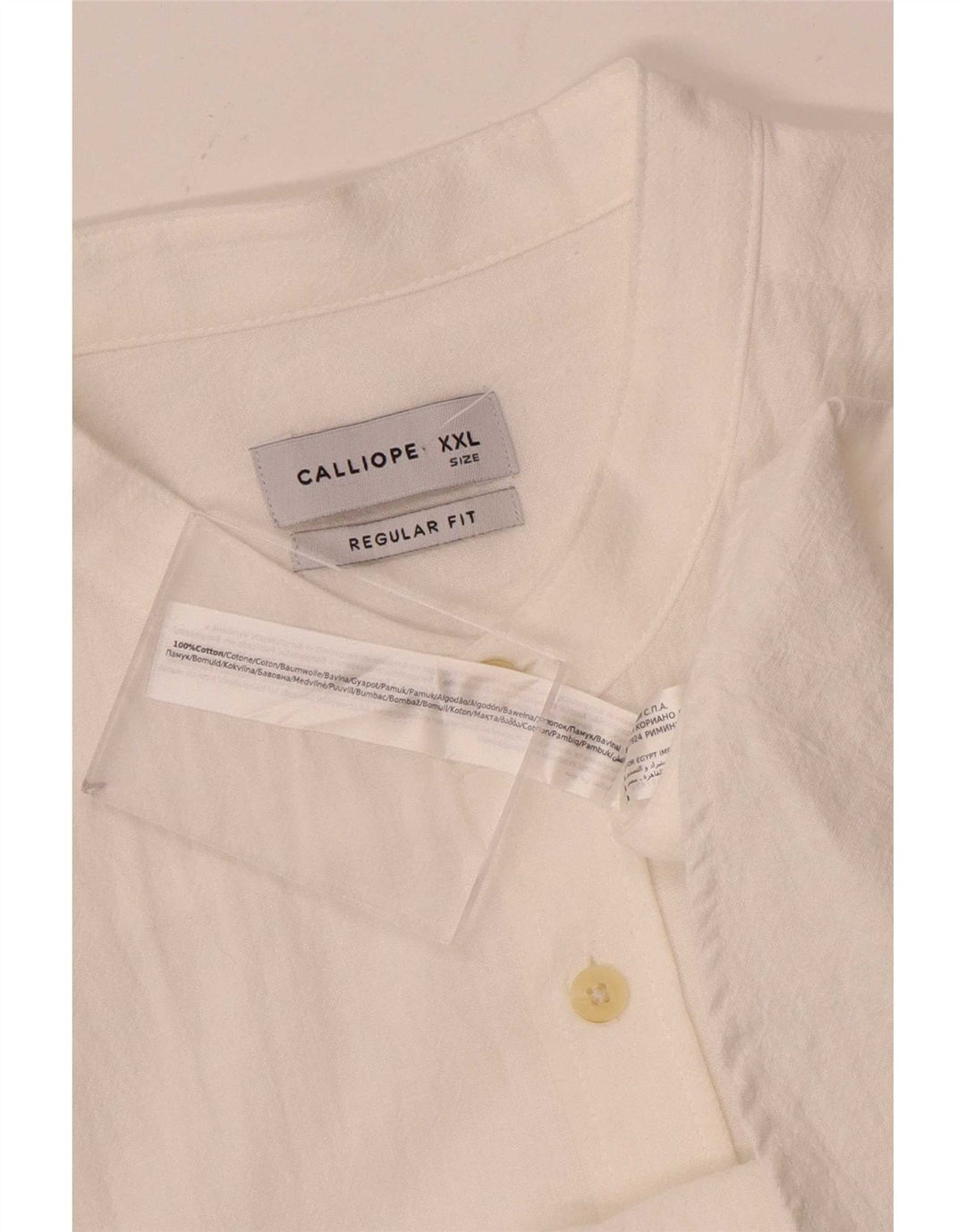 Camicia Calliope da uomo vestibilità regolare 2XL cotone bianco