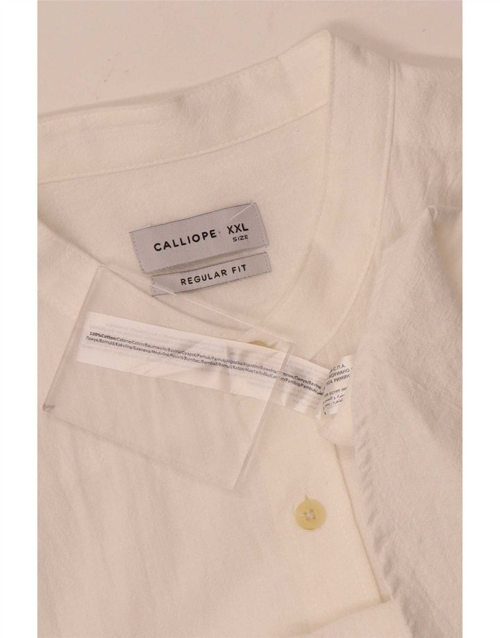 Camicia Calliope da uomo vestibilità regolare 2XL cotone bianco