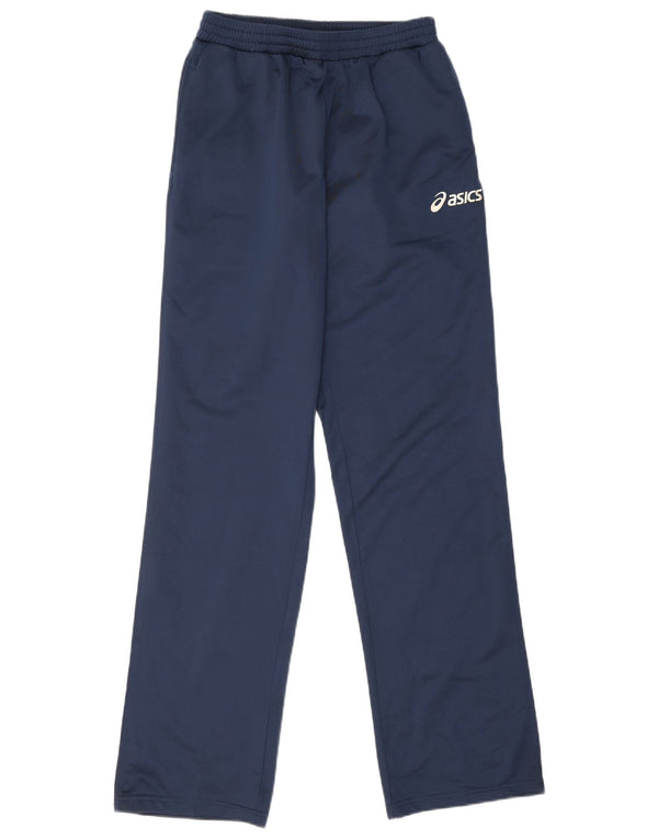 Pantaloni da tuta da uomo Asics medi in poliestere blu navy