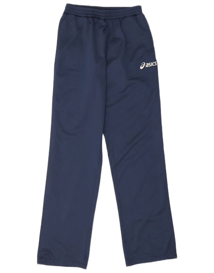 Pantaloni da tuta da uomo Asics medi in poliestere blu navy