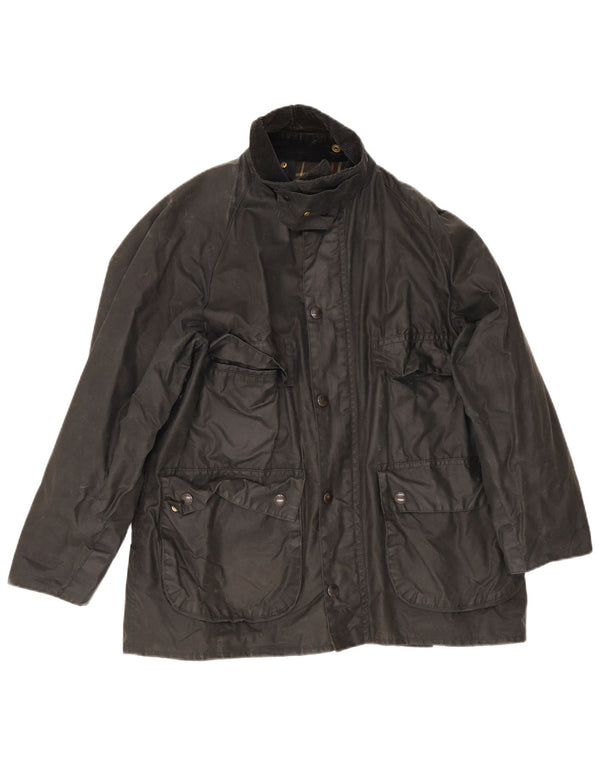 Giacca da uomo Barbour Bedale in cotone cerato taglia 40 media nera