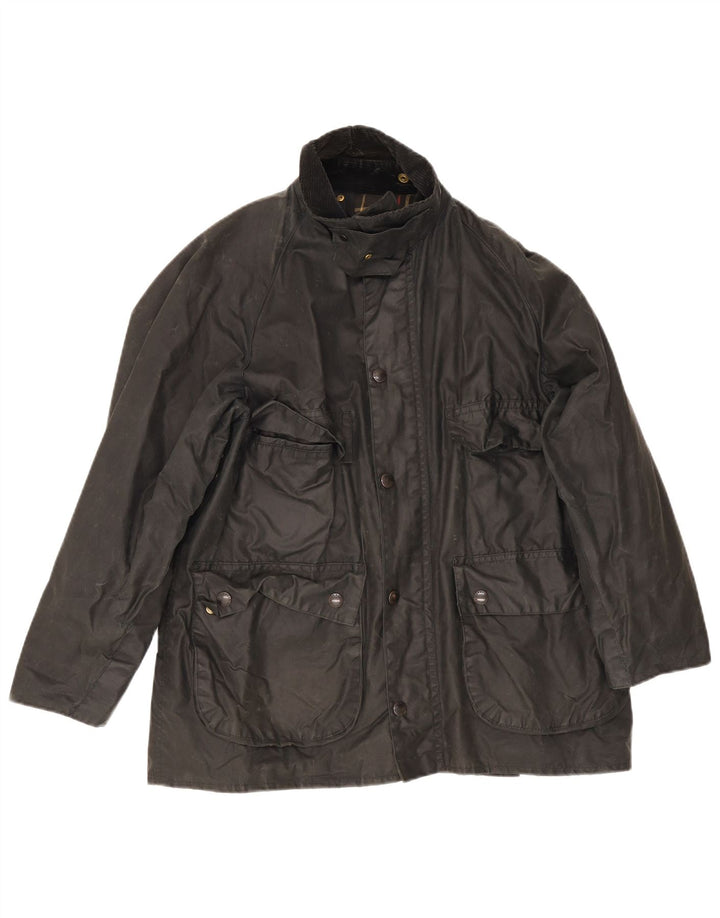 Giacca da uomo Barbour Bedale in cotone cerato taglia 40 media nera