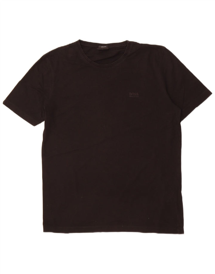 T-shirt da uomo Hugo Boss Top grande in cotone nero