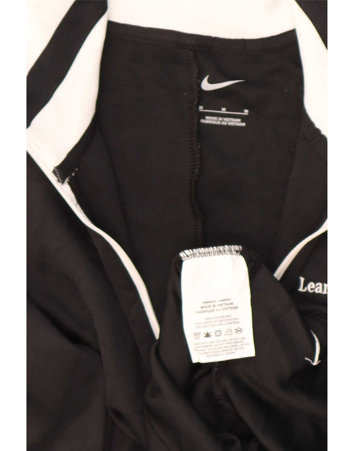 Top della tuta da ginnastica Nike da donna con collo e zip grafica, taglia UK 12, media, nera