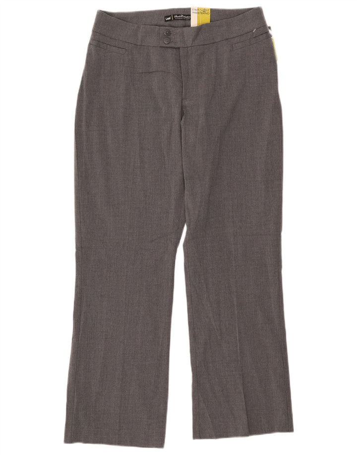 Pantaloni casual dritti da donna LEE US 10 Large W31 L28 Poliestere grigio