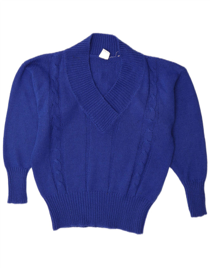 Maglione da donna con scollo a V C&A EU 40/42 Acrilico blu medio