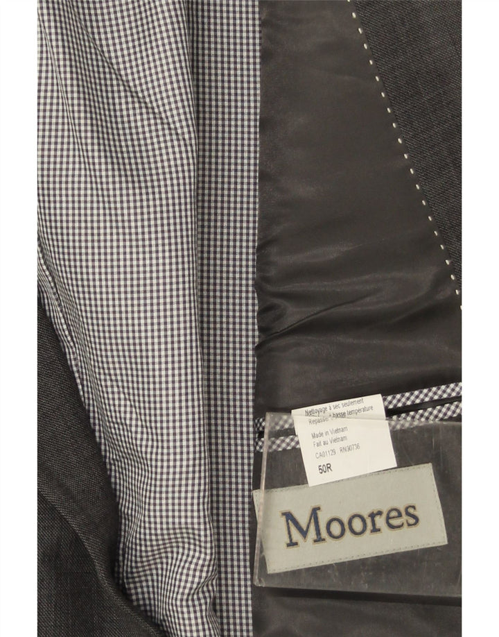 Giacca blazer vintage da uomo a 2 bottoni EU 50 grande lana grigia