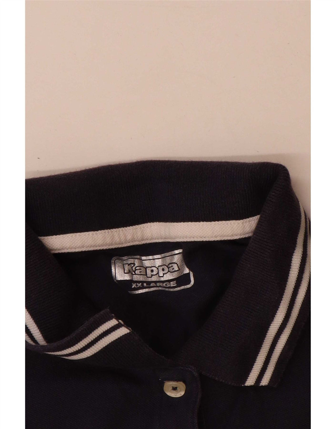 Polo Kappa da donna slim 2XL a righe blu navy