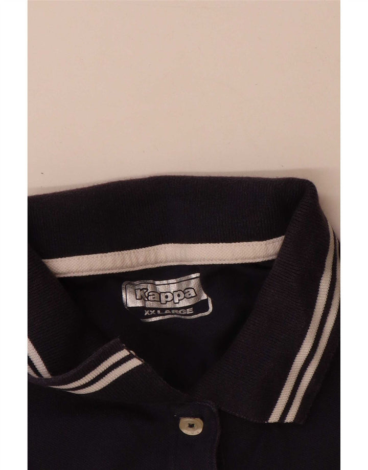 Polo Kappa da donna slim 2XL a righe blu navy