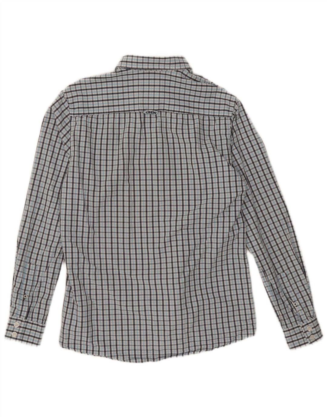 Crew Clothing Camicia slim fit da uomo in cotone a quadri blu medio