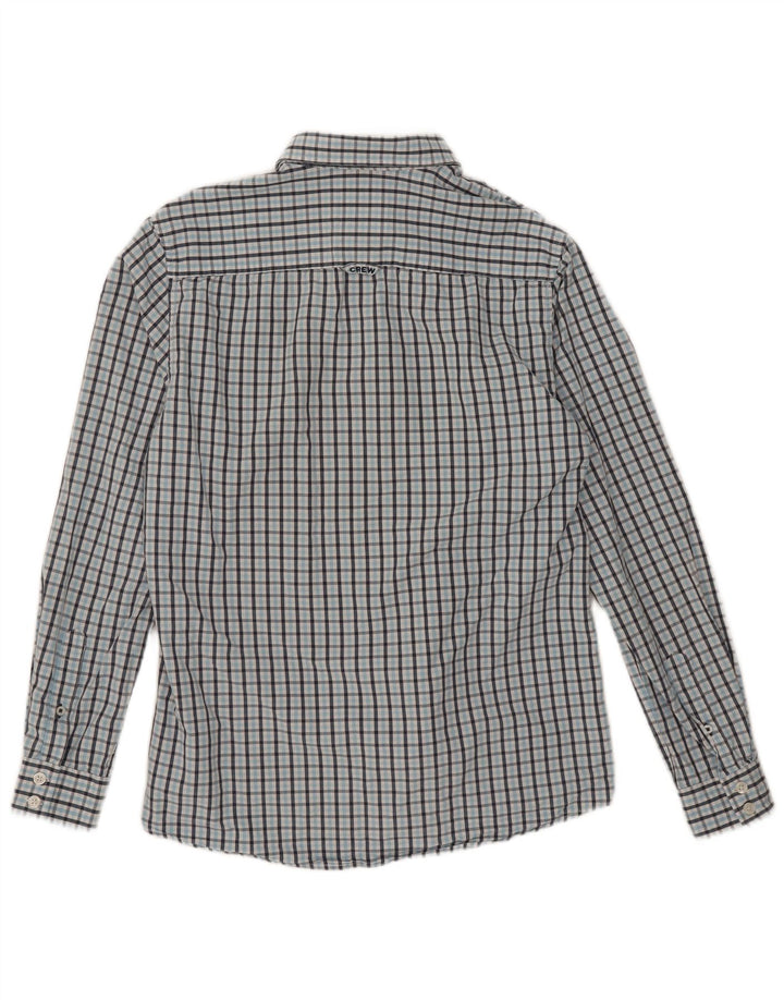 Crew Clothing Camicia slim fit da uomo in cotone a quadri blu medio