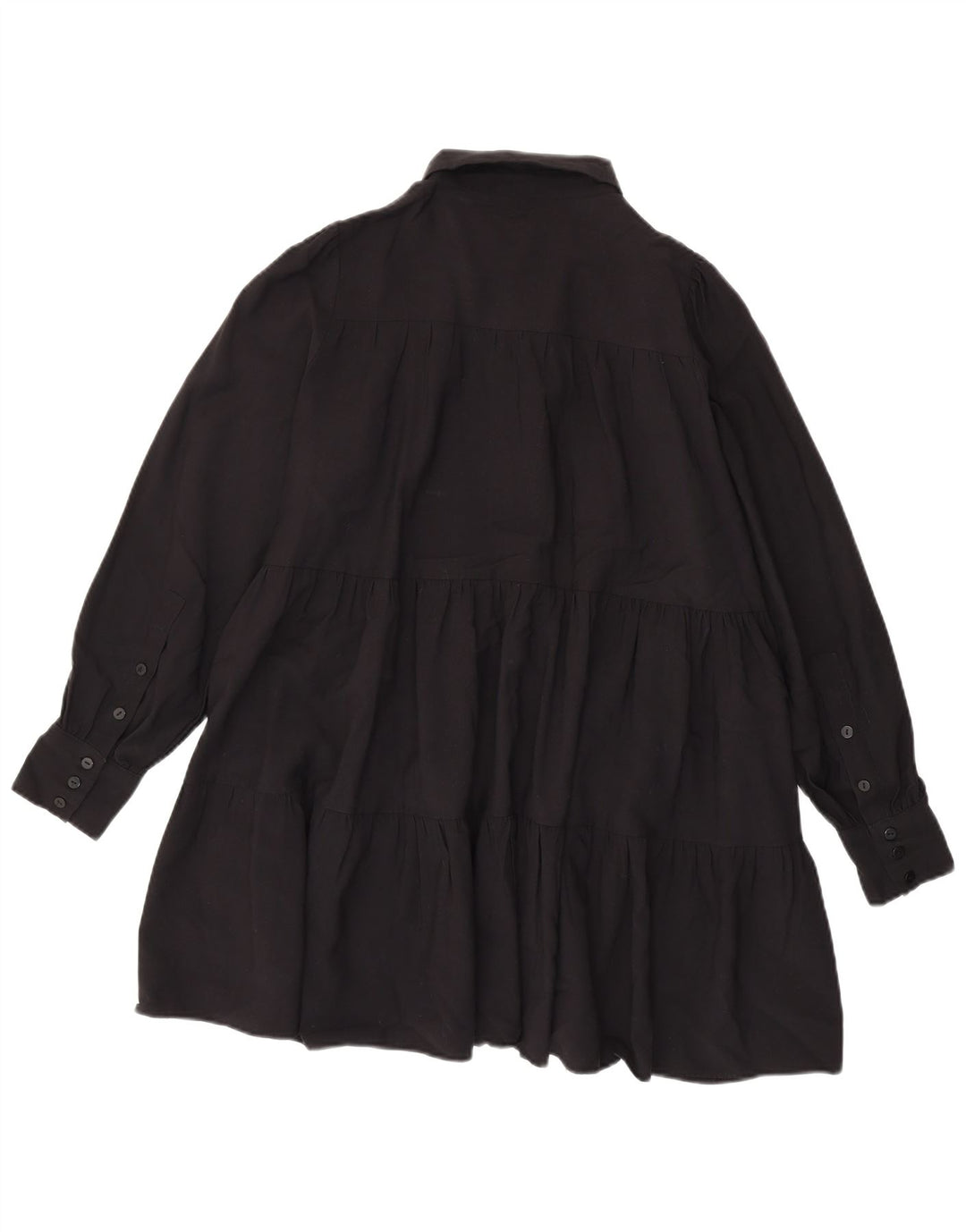 Abito a strati oversize da donna Zara UK 10 piccolo in viscosa nera
