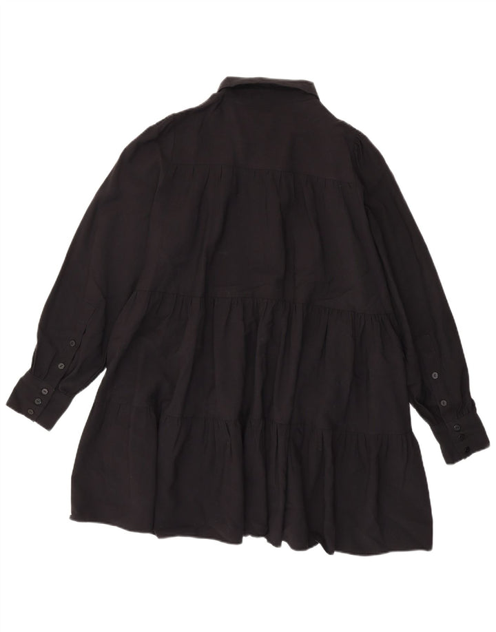 Abito a strati oversize da donna Zara UK 10 piccolo in viscosa nera