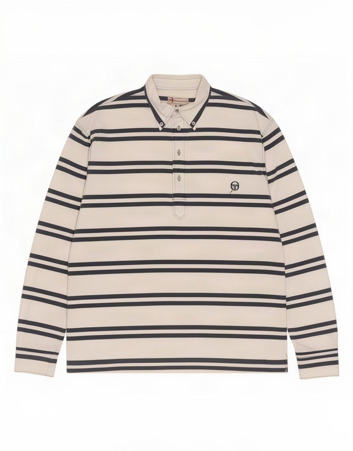 Maglia pullover da uomo Sergio Tacchini a righe bianche grandi