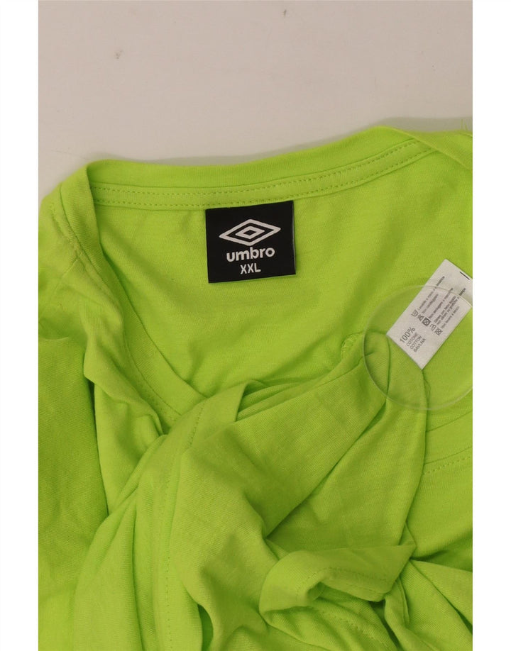 T-shirt grafica da uomo Umbro Top 2XL cotone verde