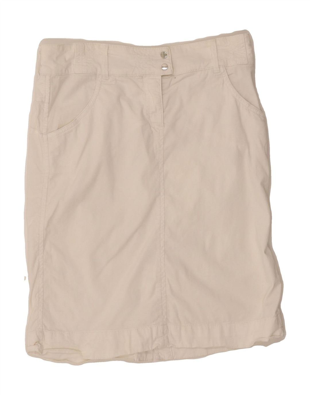 TRUSSARDI Womens Straight Skirt IT 42 Medium W30  White Cotton Vintage Trussardi and Second-Hand Trussardi from Messina Hembry 