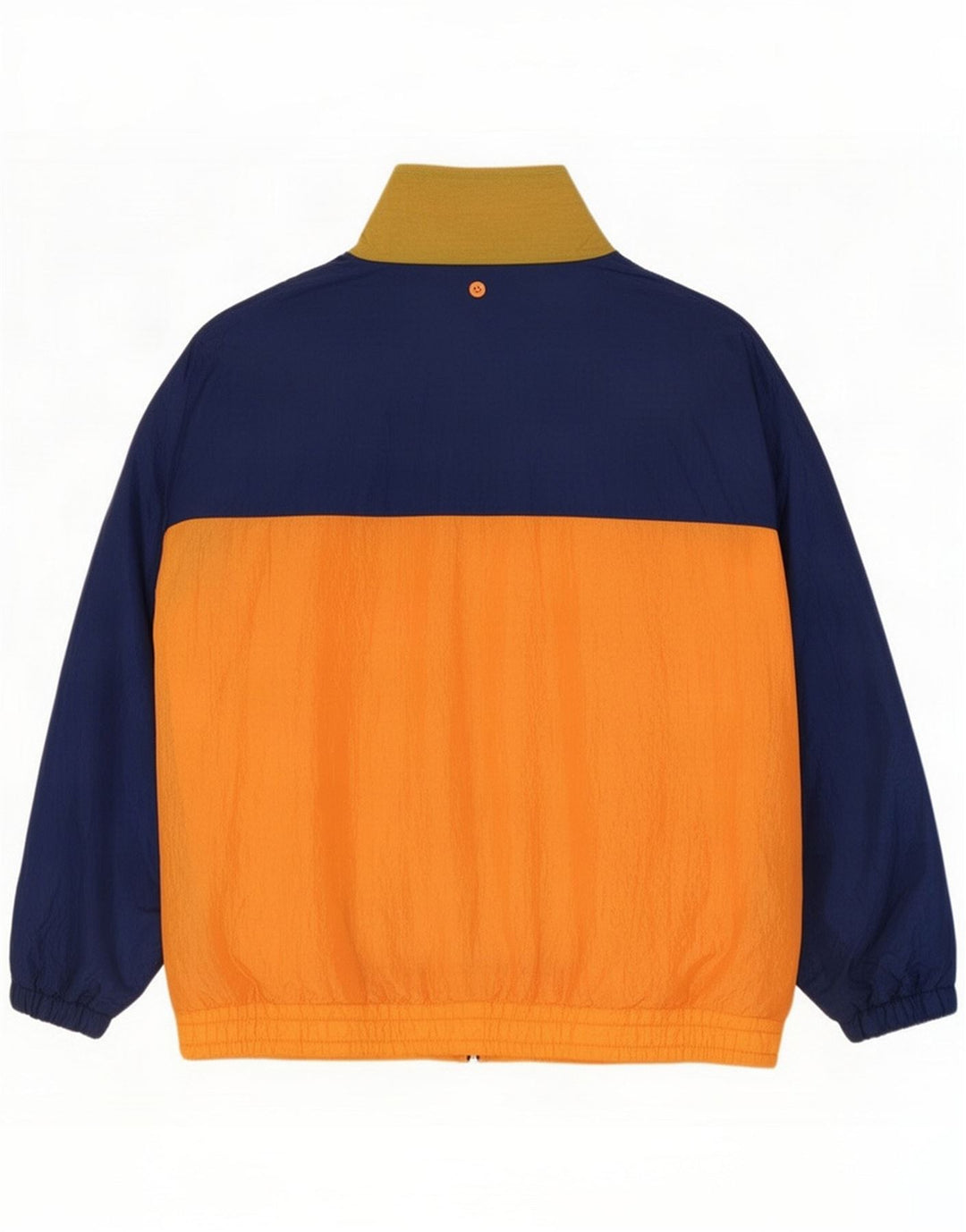 Giacca da tuta vintage da uomo in nylon color block arancione medio