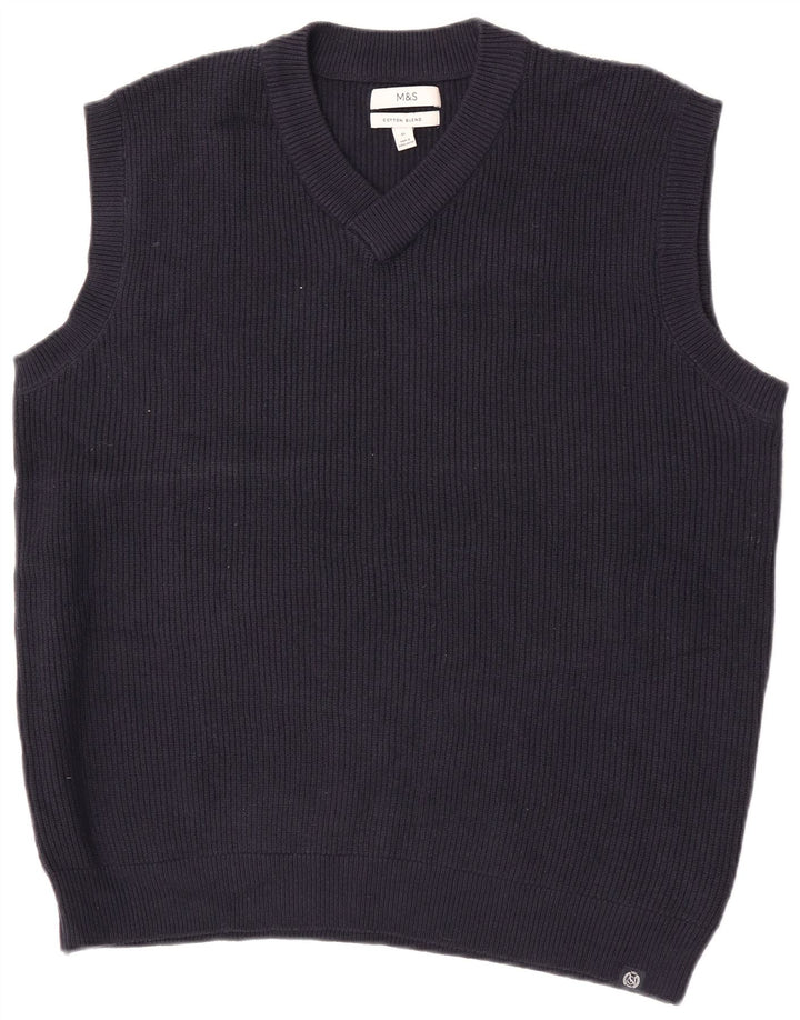 Canotta da uomo Marks & Spencer XL blu navy in poliestere
