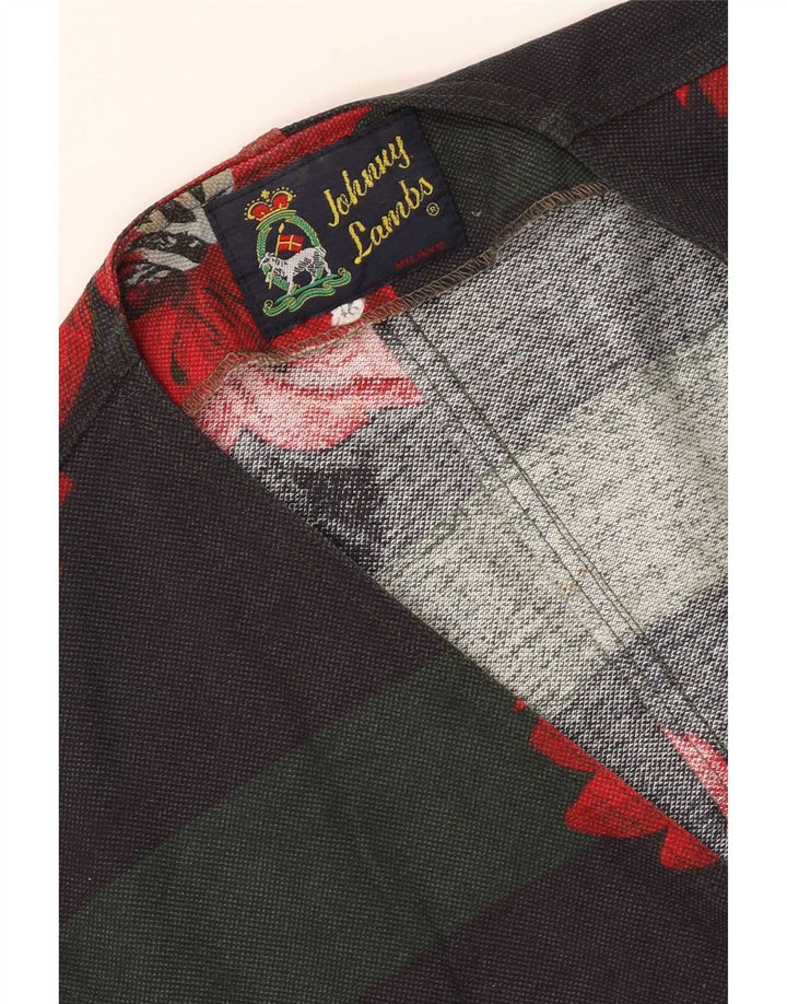 Johnny Lambs Giacca blazer a 3 bottoni da uomo IT 46 Small Blu navy floreale