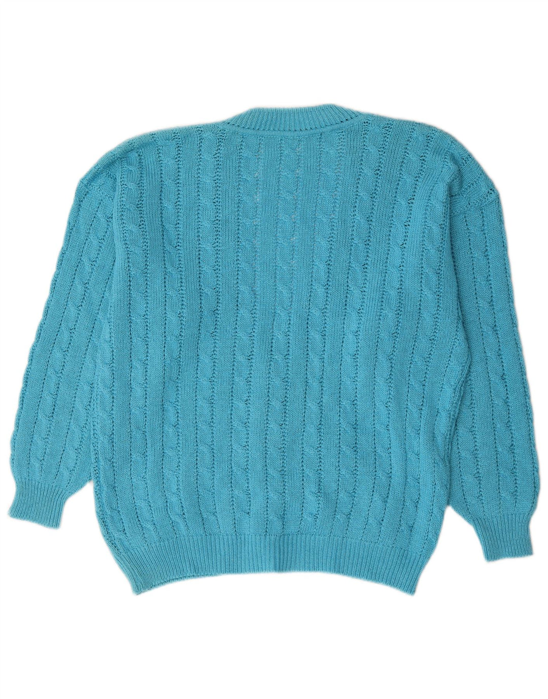 Maglione cardigan vintage da uomo grande blu
