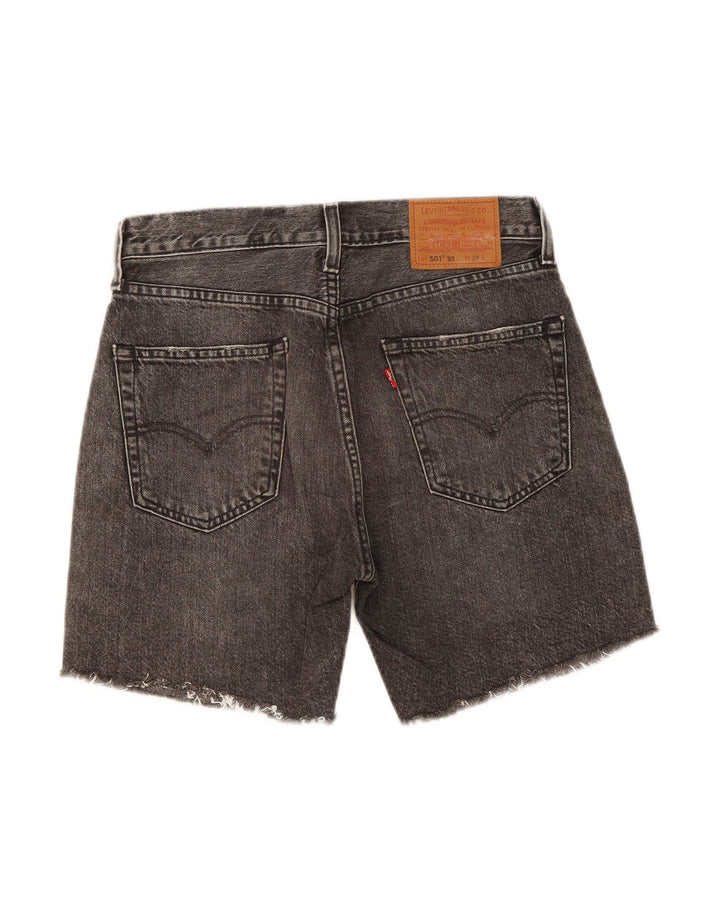 LEVI'S Womens 501 Denim Shorts W29 Medium Grey Cotton