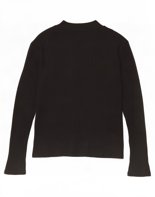 Top Zara da donna a maniche lunghe UK 14 grande nero