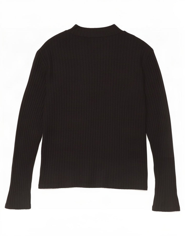 Top Zara da donna a maniche lunghe UK 14 grande nero