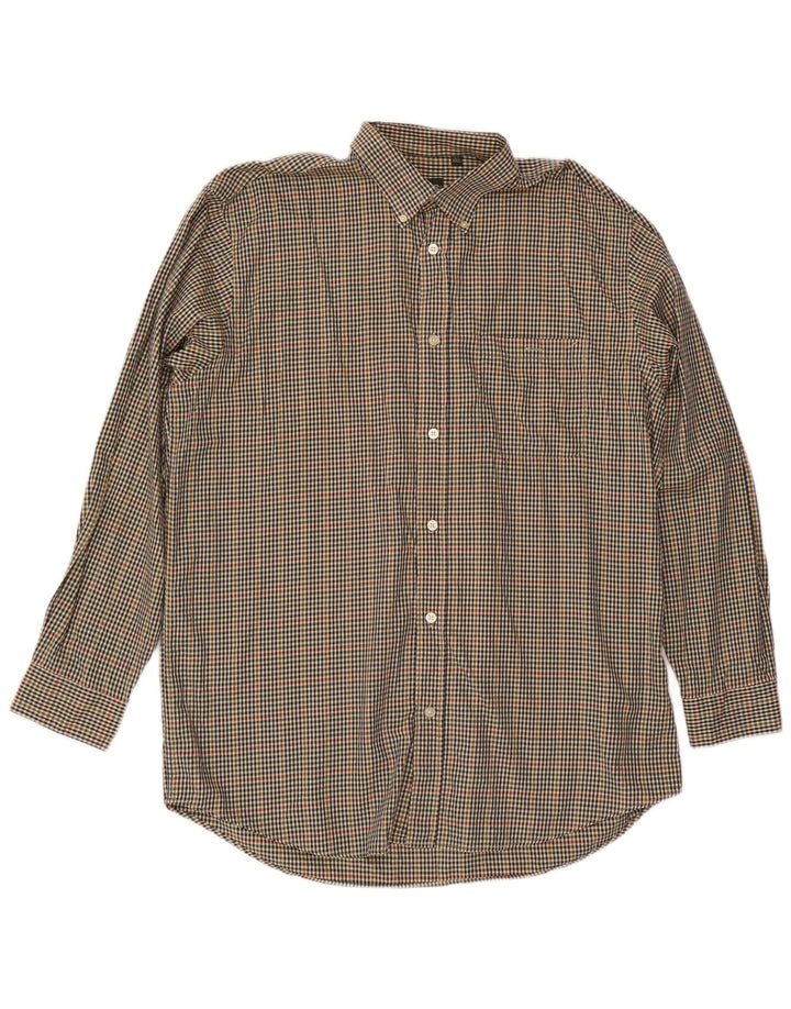 Camicia alta da uomo Orvis XL in cotone a quadretti multicolore