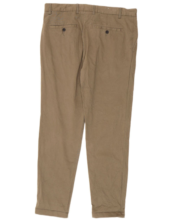 Pantaloni chino slim da uomo Zara EU 44 Large W34 L30 Cotone beige