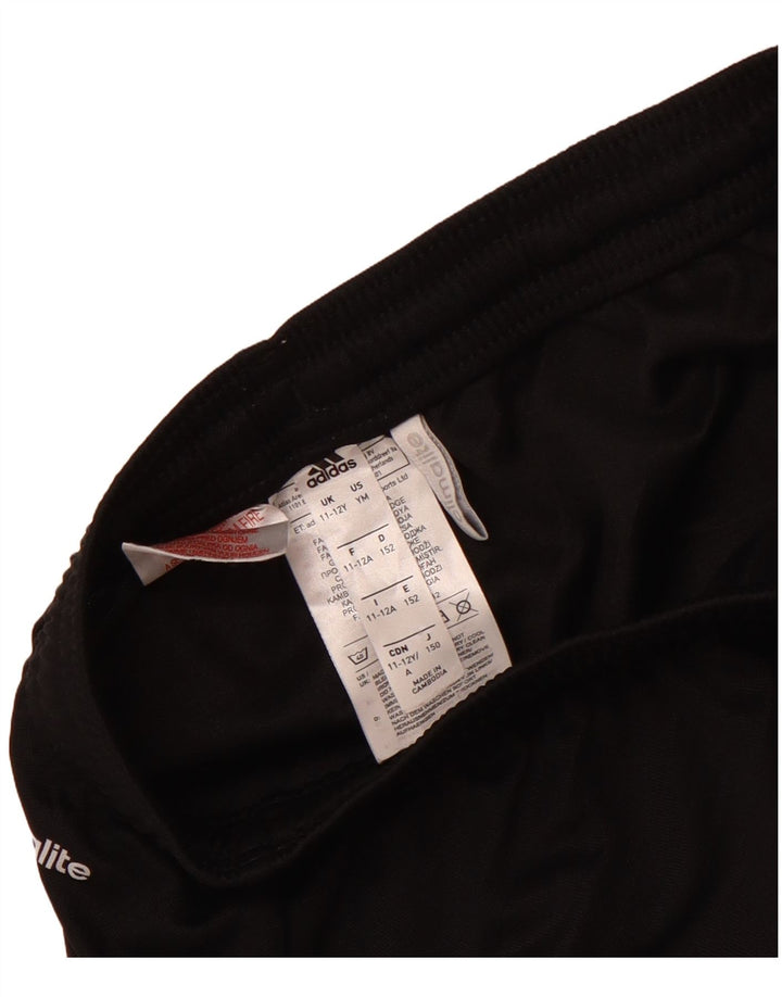 Pantaloncini sportivi Adidas Climalite da ragazzo 11-12 anni in poliestere nero