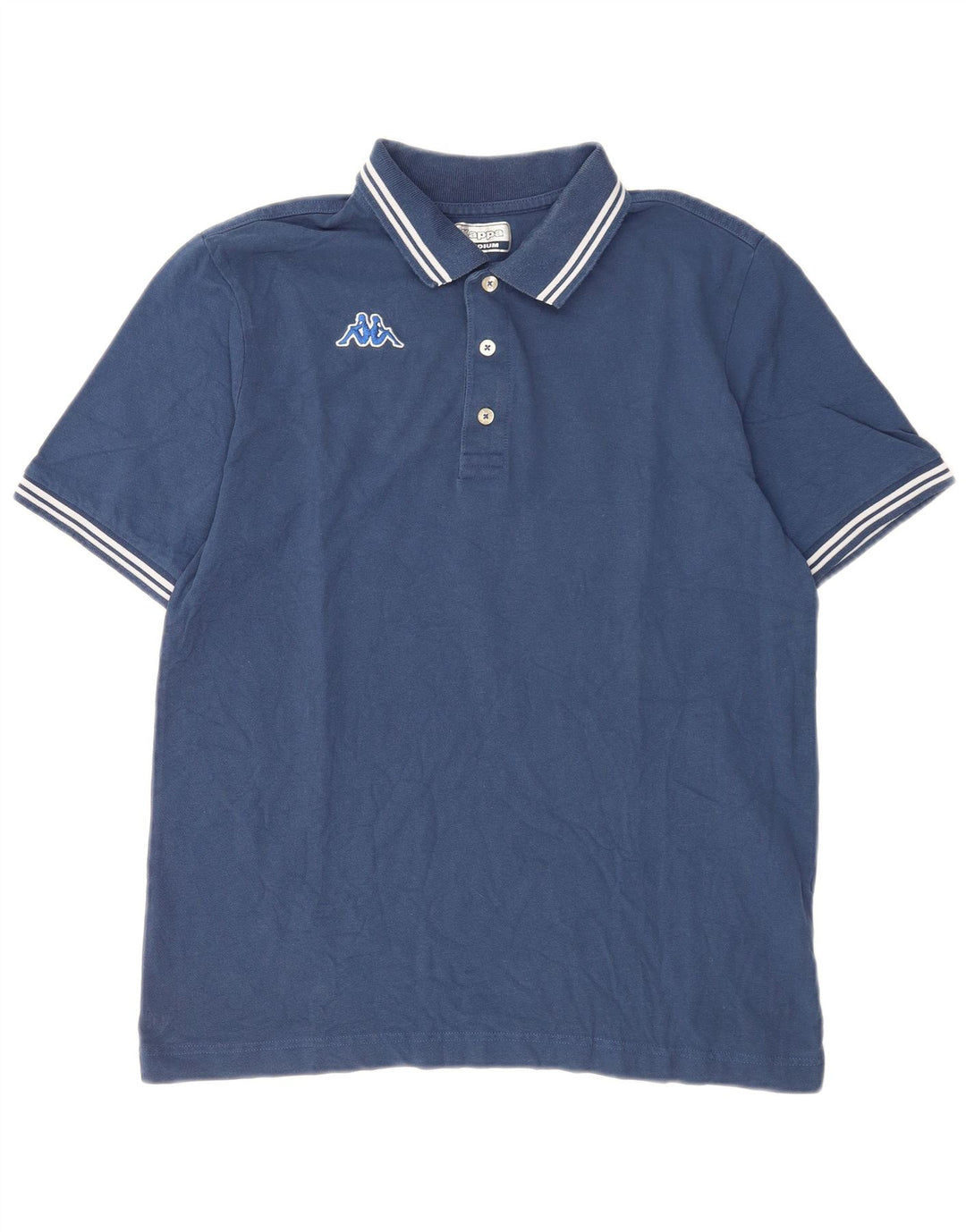 Polo Kappa da uomo a righe blu medio