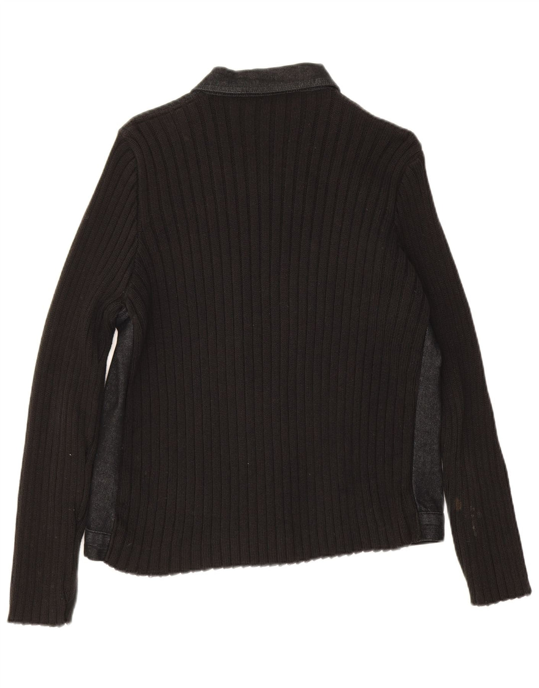 Maglione cardigan da donna Marks & Spencer UK 16 grande cotone nero