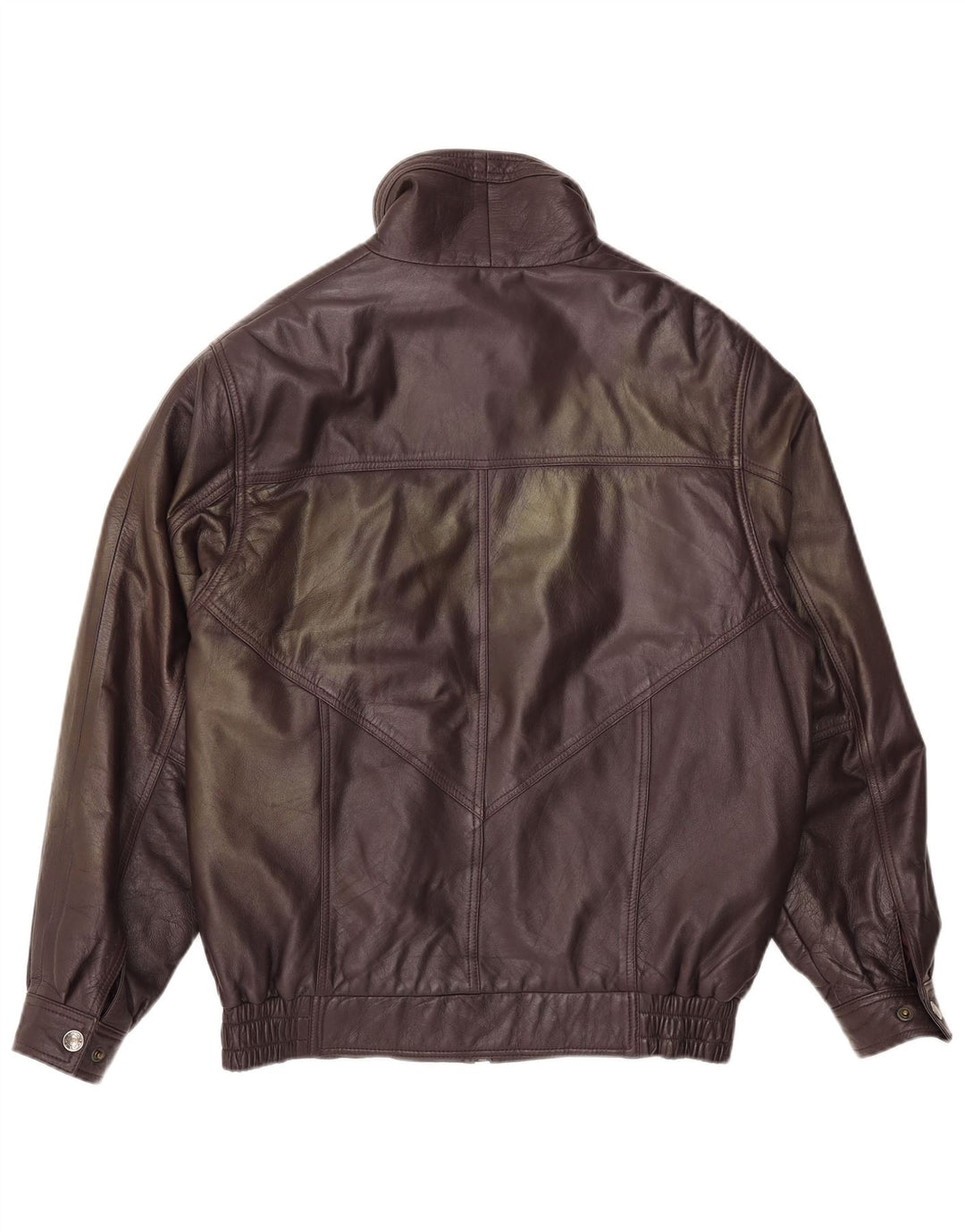 Giacca in pelle vintage da uomo IT 48 in pelle marrone medio
