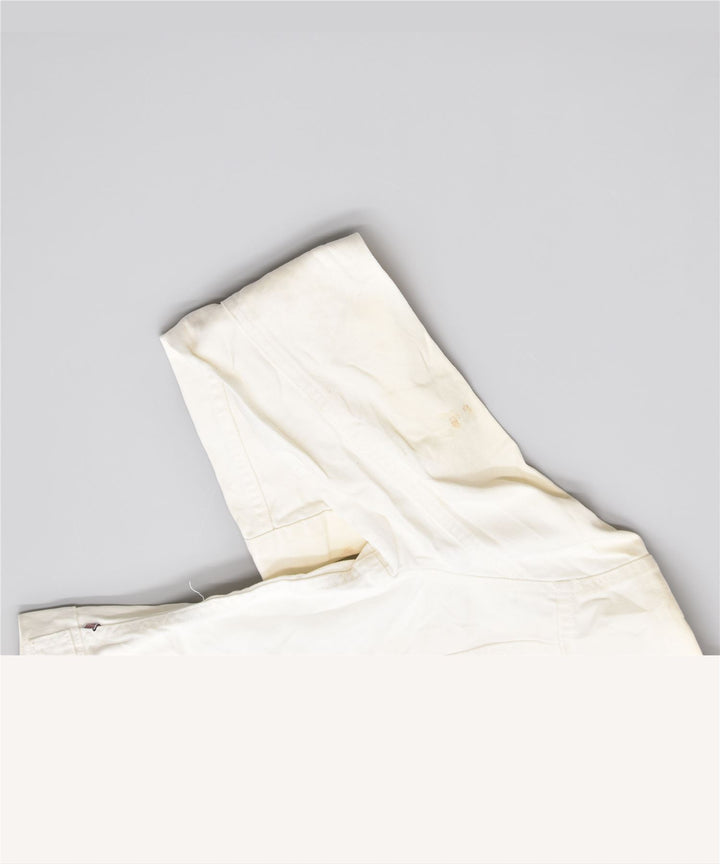 POLO RALPH LAUREN Giacca in denim da donna UK 14 grande cotone bianco