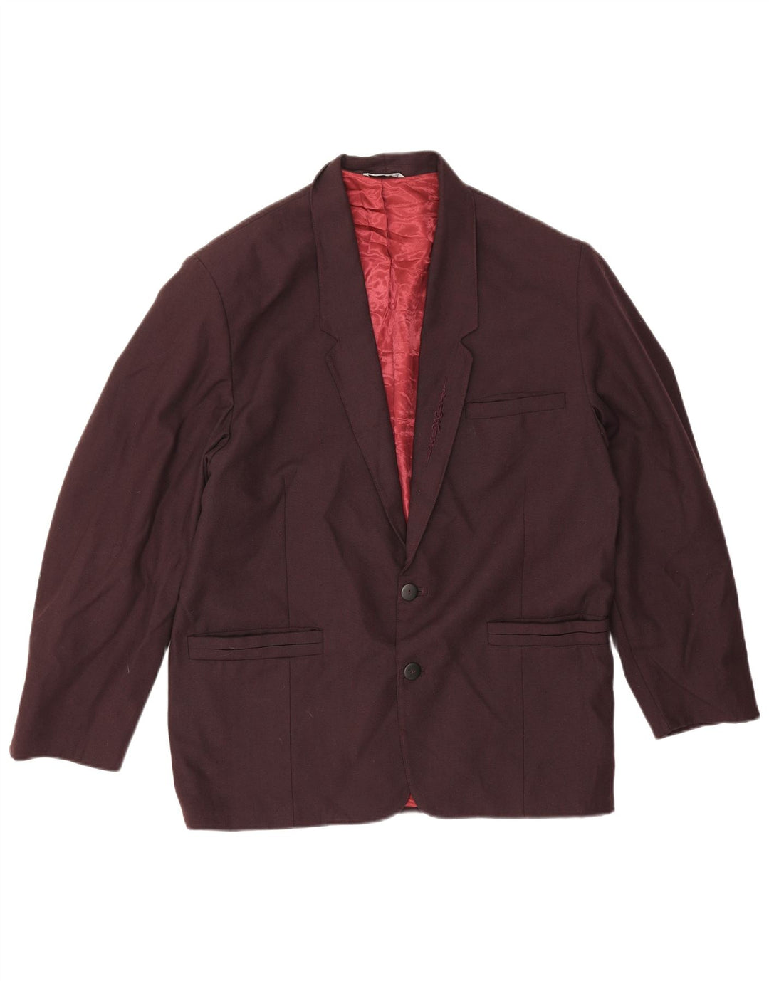 Giacca blazer da uomo a 2 bottoni Wampum UK 38 Viscosa bordeaux media
