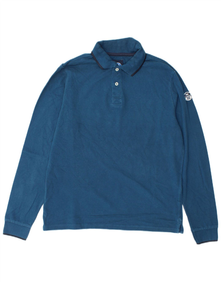 Polo a maniche lunghe da uomo North Sails Small Blu Navy