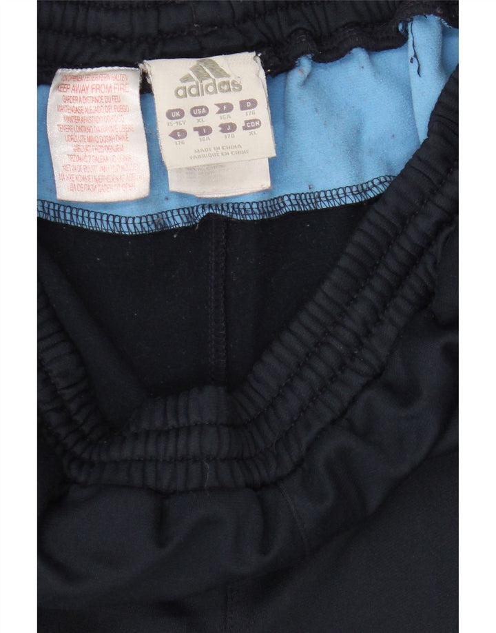 Pantaloni della tuta da ragazzo Adidas 15-16 anni in poliestere blu navy