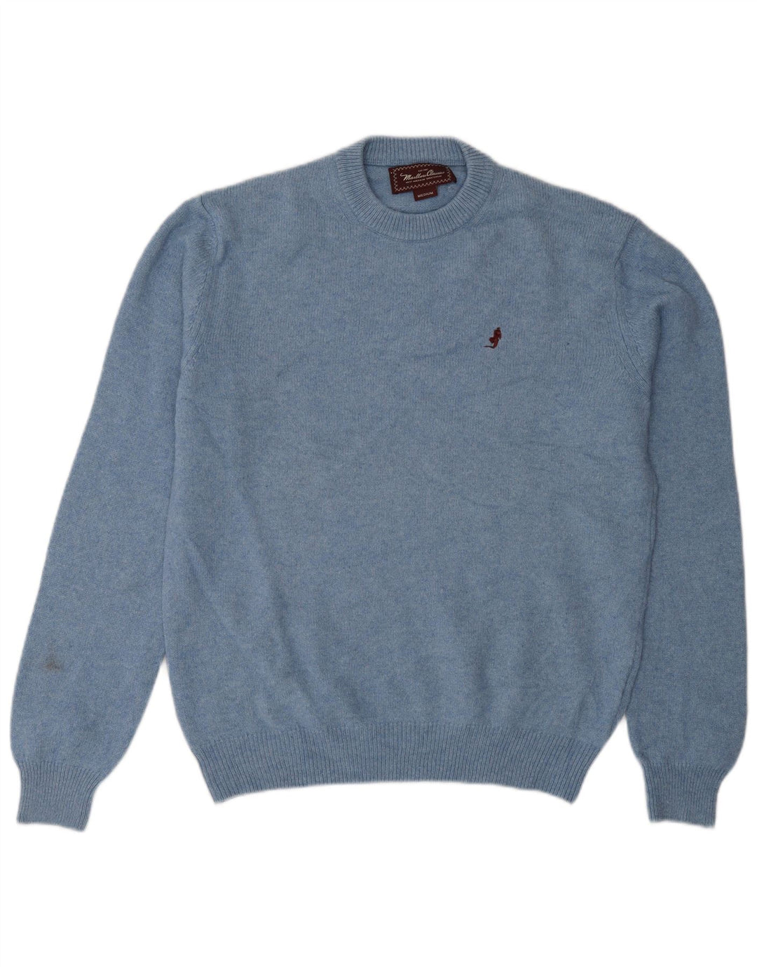 Marlboro Classics Maglione girocollo da uomo in lana blu medio