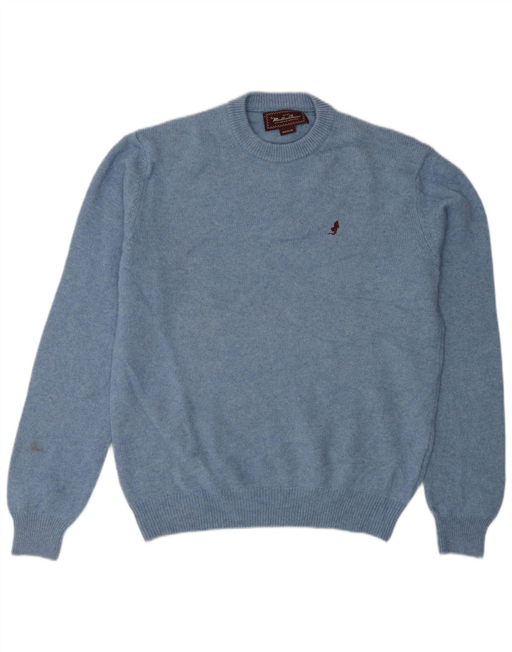 Marlboro Classics Maglione girocollo da uomo in lana blu medio