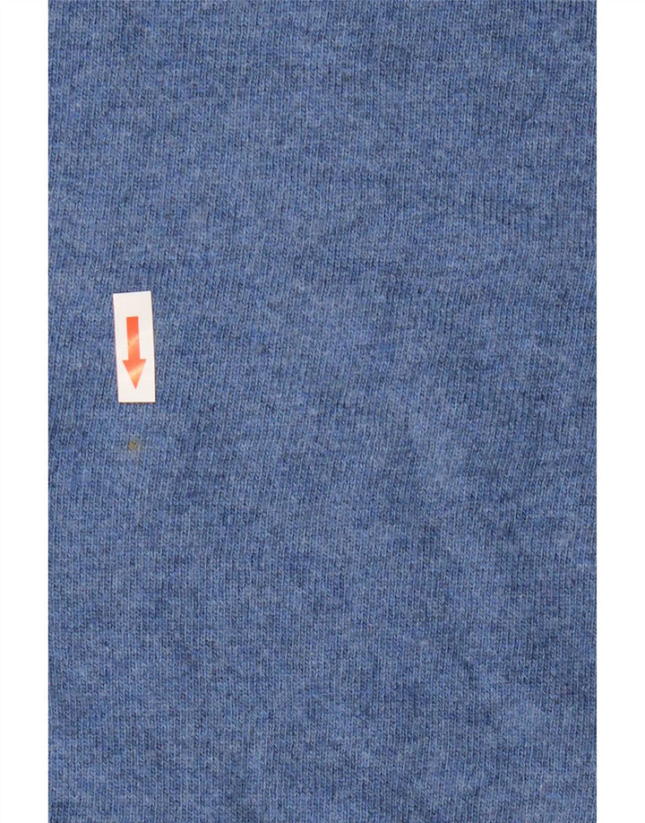Maglione maglione girocollo da uomo Zara grande blu in poliammide
