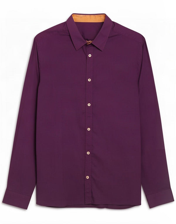 Camicia vintage da uomo taglia 16 1/2 Large in cotone viola