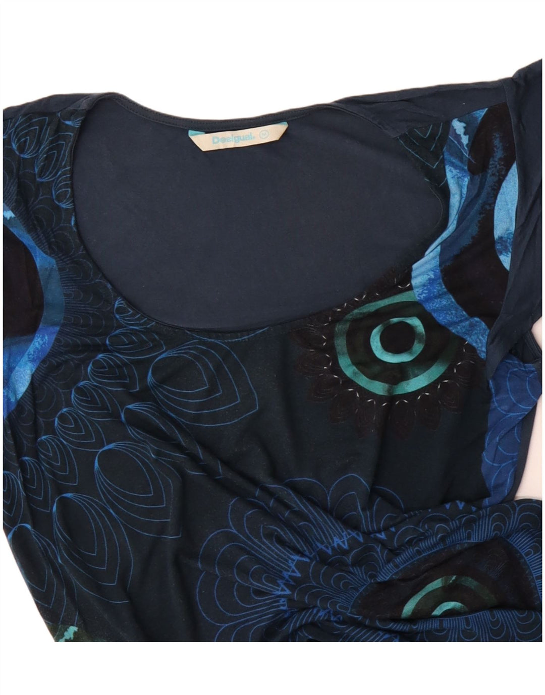 DESIGUAL Donna Camicetta Top UK 14 Medio Blu Navy Floreale