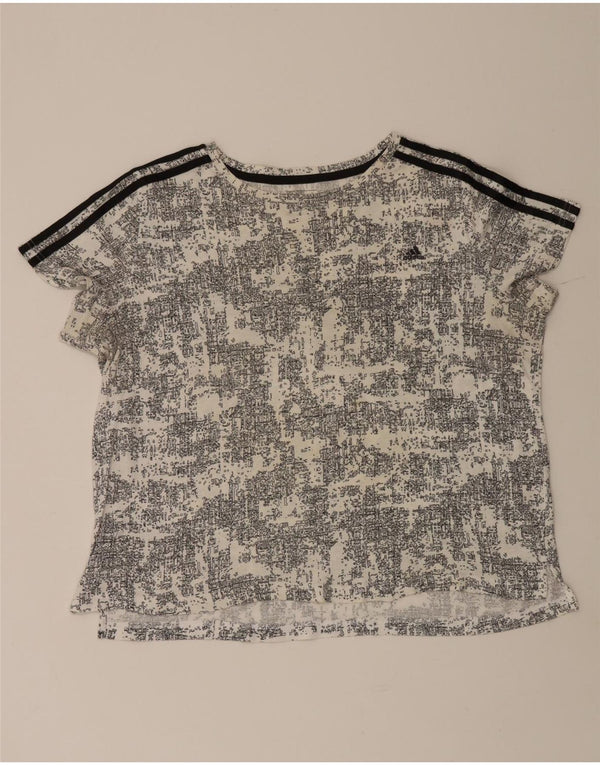 T-shirt Adidas Climalite da donna Top UK 20/22 XL Grigio geometrico