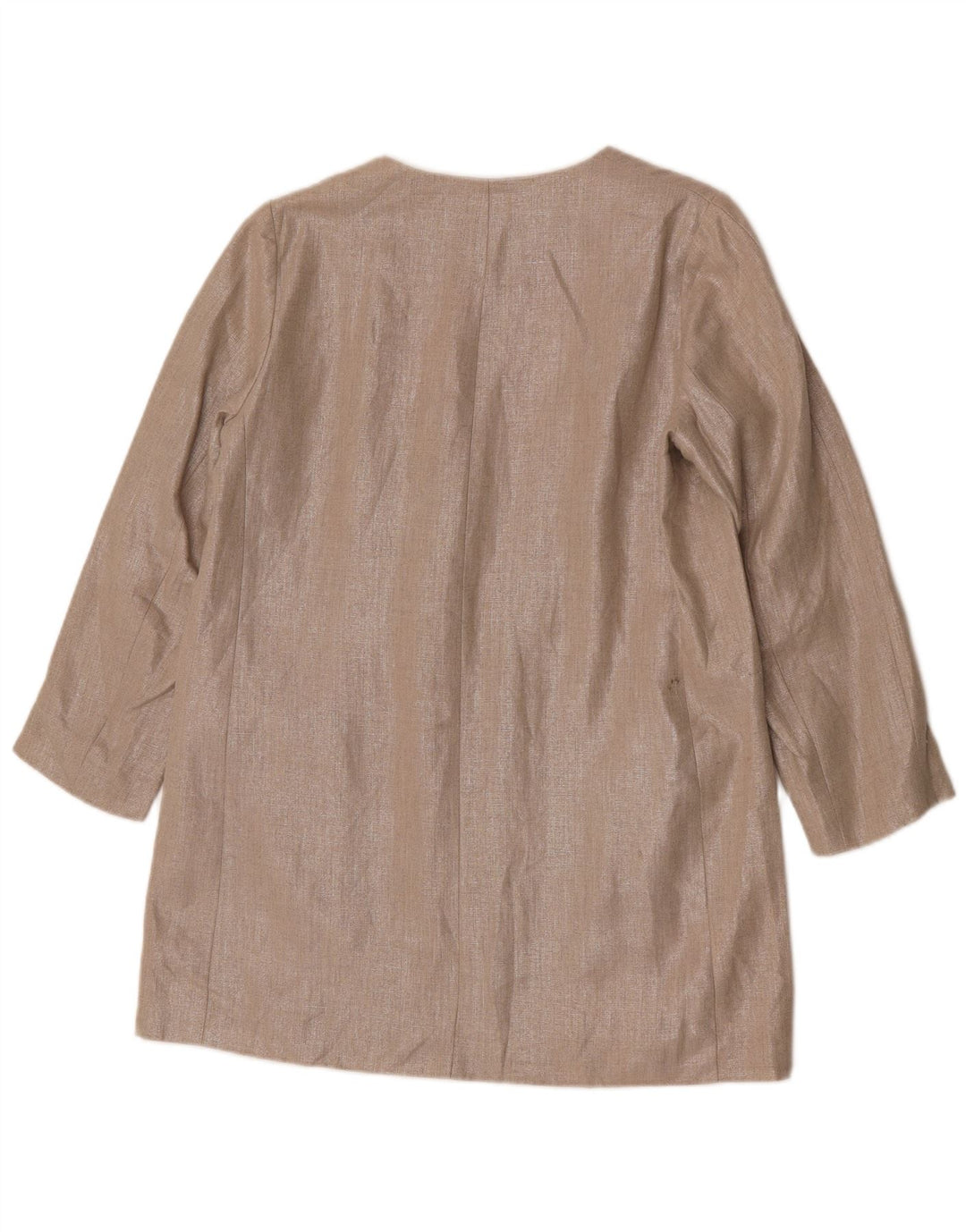 Giacca blazer aperta da donna Zara UK 14 Lino beige medio