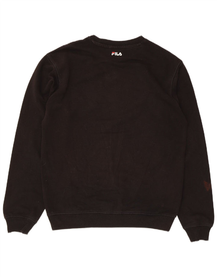 Fila Felpa grafica da uomo Maglione piccolo cotone nero