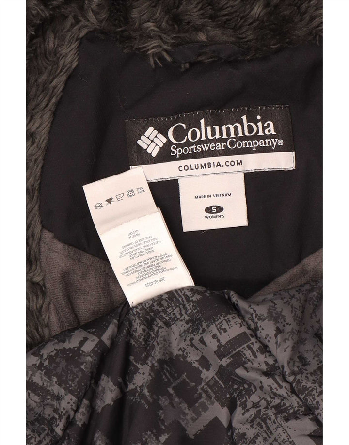 Giacca imbottita con cappuccio da donna Columbia UK 10 piccola in nylon nero