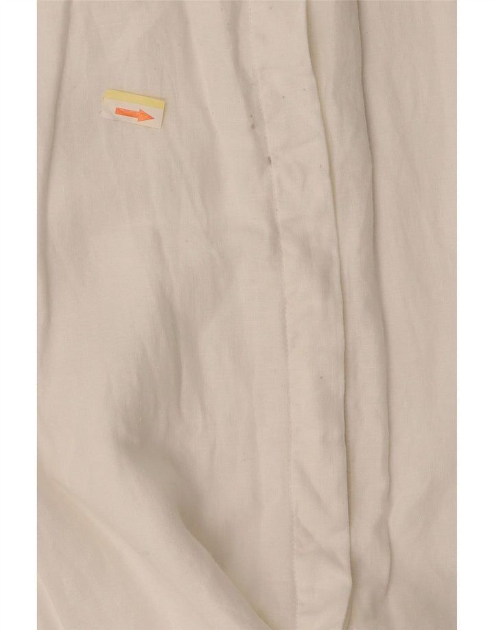 JASPER CONRAN Camicetta da donna a maniche corte a maniche lunghe UK 16 Large Bianca