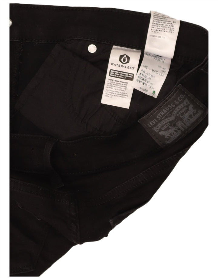 LEVI'S Womens Denim Shorts W32 Large Black Cotton